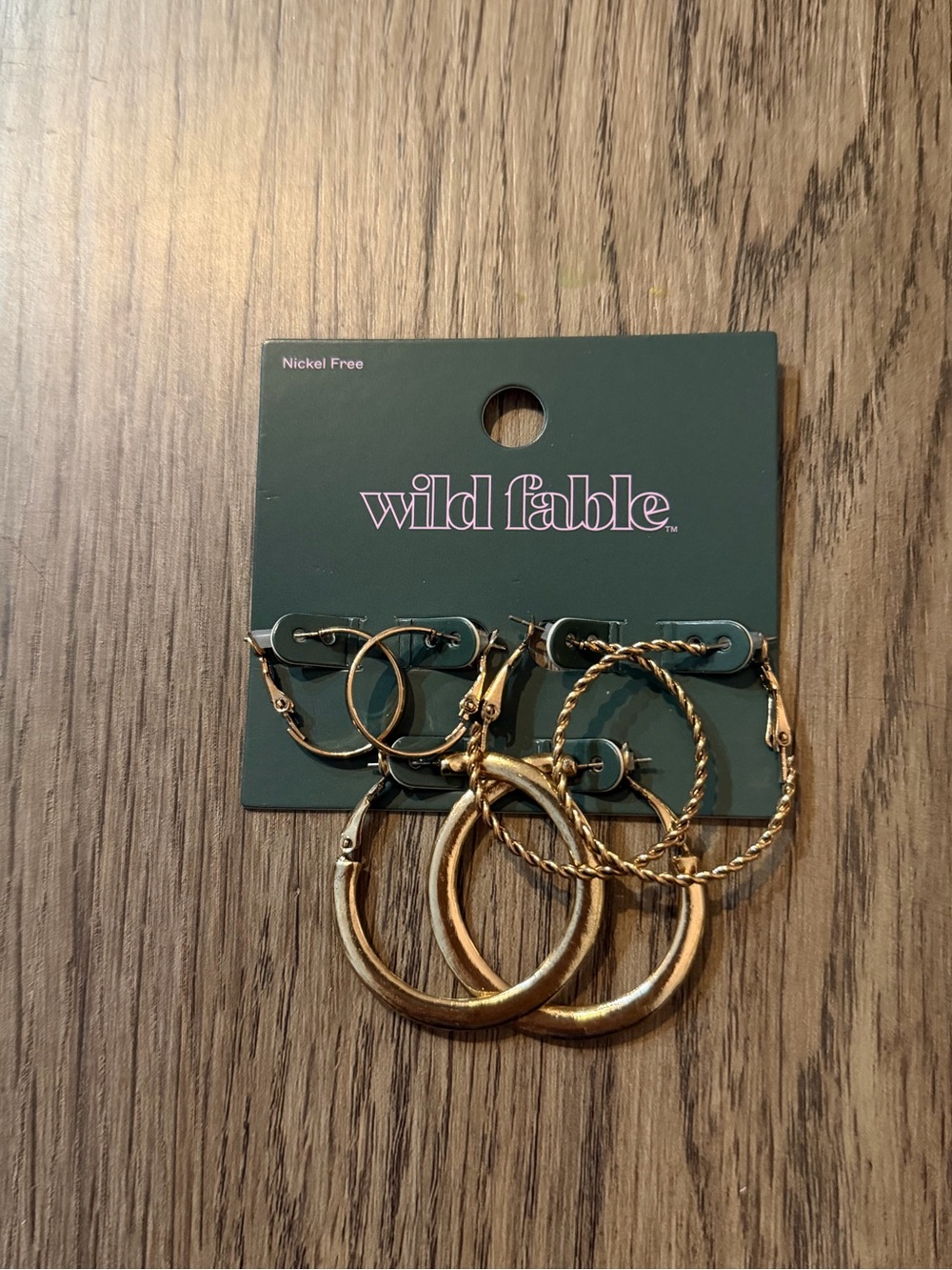 wild fable Gold-Tone Mixed Hoop Earring Set